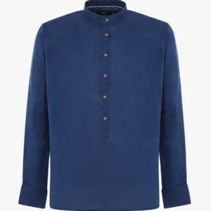 Camicia in lino - Collo serafino
