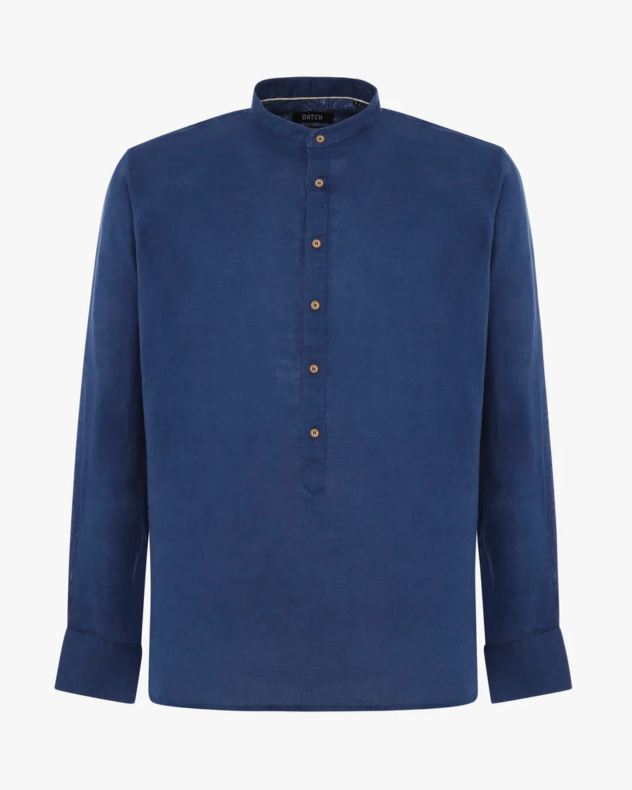 Camicia in lino - Collo serafino