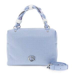 Borsa a mano effetto nappa con micro traforatura