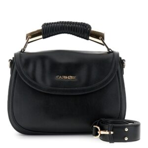 Borsa con pattina effetto pelle