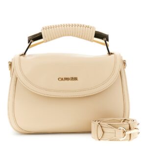 Borsa con pattina effetto pelle