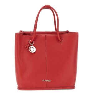 Tote effetto pelle con manici tubolari