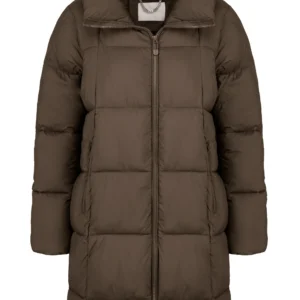 Giacca in nylon opaco con collo alto