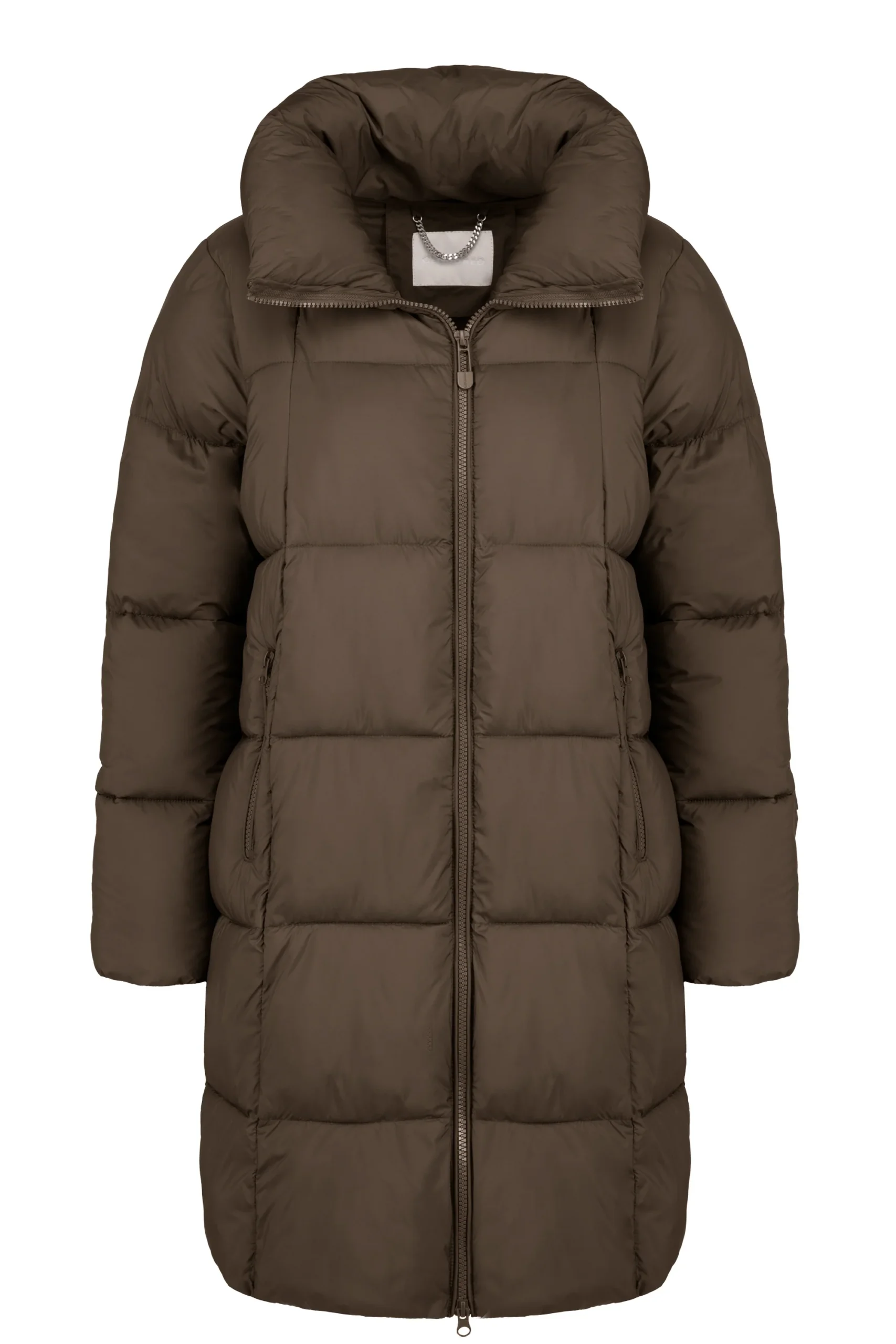 Giacca in nylon opaco con collo alto